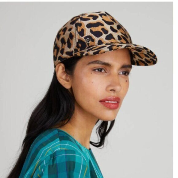 NWT Kate Spade Designer Ball Cap Dad Hat Baseball Hat Leopard Print Lux - Picture 3 of 5